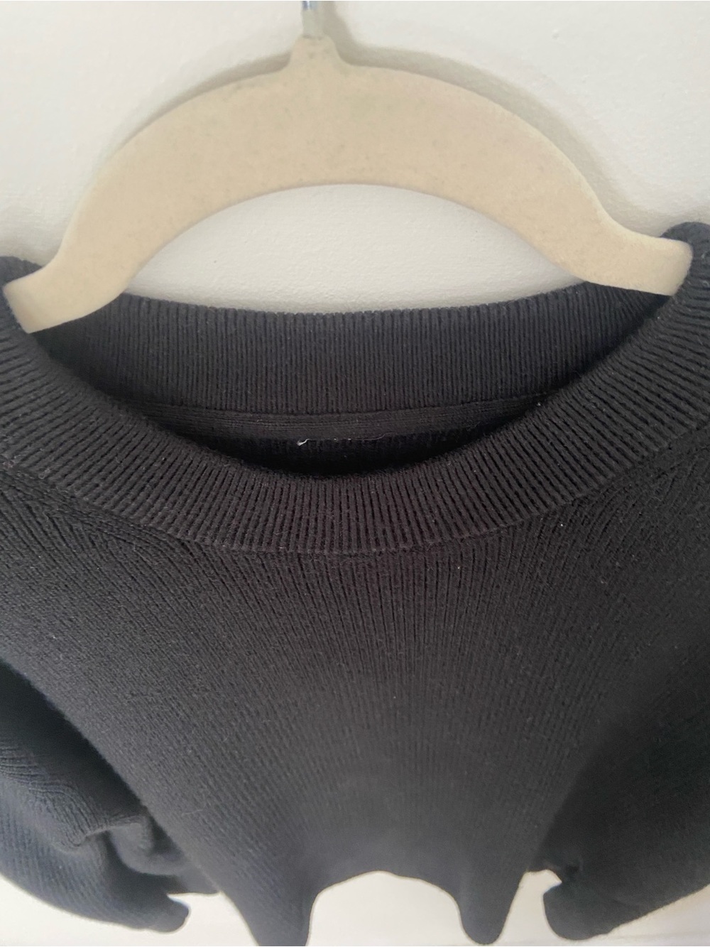 Lululemon Merino Wool Blend Ribbed Crewneck Sweater Black size 12 - Picture 7 of 13